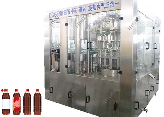 Chine 3 dans 1 système de contrôle carbonaté de PLC de machine de remplissage de boîte de boisson de boisson non alcoolisée fournisseur