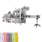 Machine à étiquettes d'applicateur de rétrécissement de douille de PVC pour les boîtes en fer blanc de bouteille de verre à bouteilles rond fournisseur